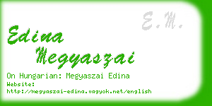 edina megyaszai business card